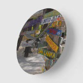 サインポストラムポイントグランドケイマン ラウンド壁時計 (傾斜)