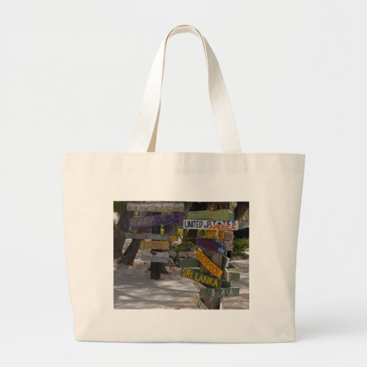 サインポストラムポイントグランドケイマン ラージトートバッグ (正面)