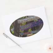 サインポストラムポイントグランドケイマン 楕円形シール (封筒)