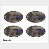 サインポストラムポイントグランドケイマン 楕円形シール (シート)