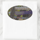 サインポストラムポイントグランドケイマン 楕円形シール (バッグ)