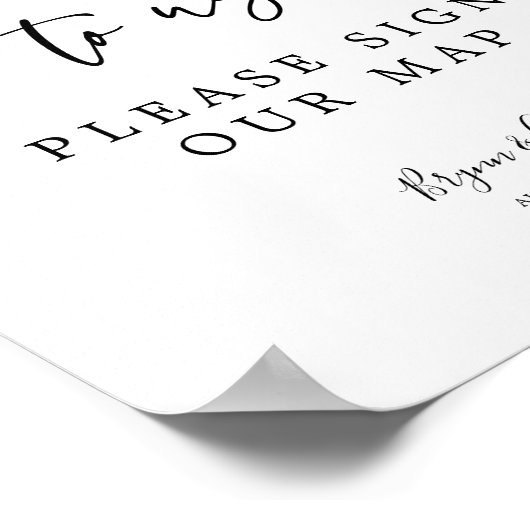 サインマップゲストブック宛先ウェディングデコールB613 ポスター (角)