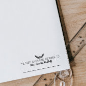 サインモダンとリターンのカスタム先生 ラバースタンプ