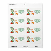 サイン付きクリスマスコルギ ラベル (フルシート)