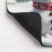 サイン付き氷床の溶融救済雪だるま マウスパッド (コーナー)