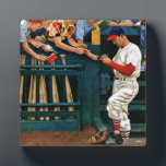 サイン会 フォトプラーク<br><div class="desc">アーティスト: John Falter | 試合前のサインをしている野球選手</div>