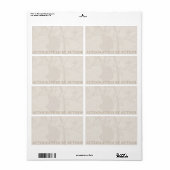 サイン作家蔵書票クリームフラワー ラベル (フルシート)