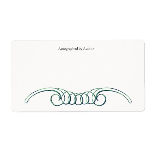 サイン作家蔵書票 ラベル (正面)