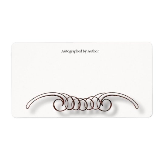 サイン作家蔵書票 ラベル (正面)