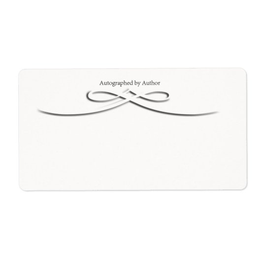 サイン作家蔵書票 ラベル (正面)