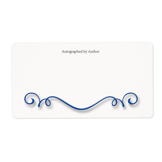 サイン作家蔵書票 ラベル (正面)