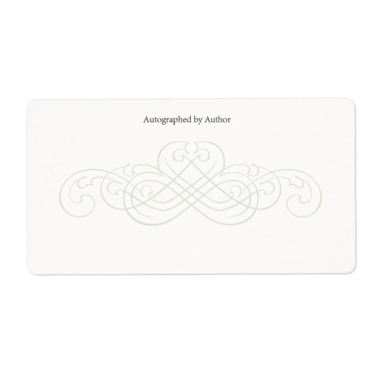 サイン作家蔵書票 ラベル (正面)