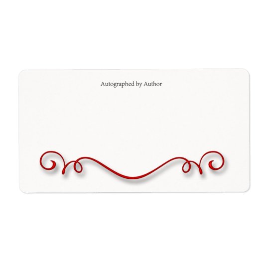 サイン作家蔵書票 ラベル (正面)