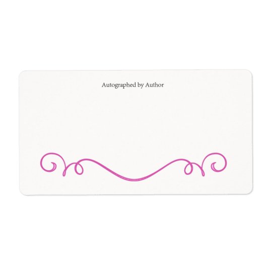 サイン作家蔵書票 ラベル (正面)