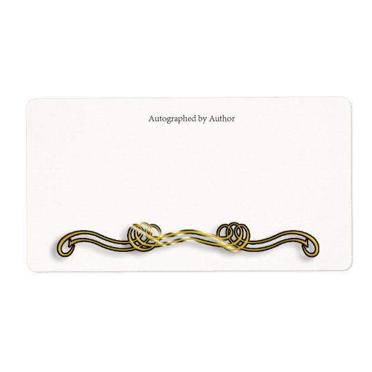 サイン作家蔵書票 ラベル (正面)