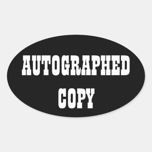 サイン入りコピー – Ovalスタンプ(#10) 楕円形シール (正面)