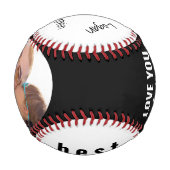 サイン入りフォトブラック&ホワイトシグネチャー野球 野球ボール (裏面)