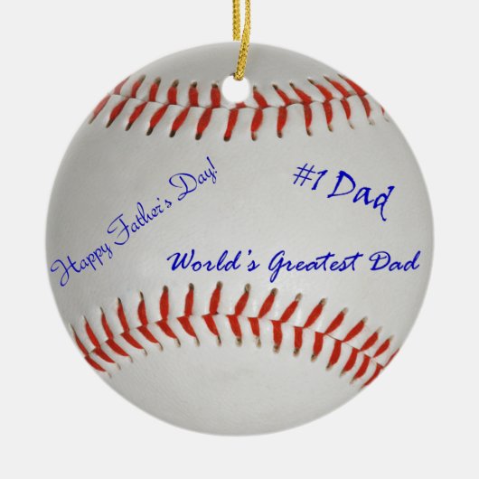 サイン入り野球 セラミックオーナメント (正面)