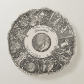 サイン占星術のスターマップ天文学ラウンドピロー ラウンドクッション (裏面)