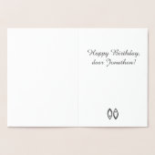 サイン占星術のピセスシルバーデコールカスタム文字 箔カード (内部)