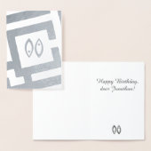 サイン占星術のピセスシルバーデコールカスタム文字 箔カード (ディスプレー)