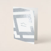 サイン占星術のライブラシルバーデコーカスタムル文字 箔カード (正面)