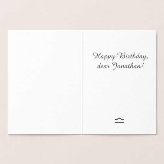 サイン占星術のライブラシルバーデコーカスタムル文字 箔カード (内部)