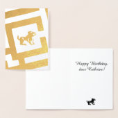 サイン占星術のレオフォイルデコールカスタム文字 箔カード (ディスプレー)