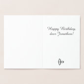 サイン占星術の射手座シルバーカスタム文字 箔カード (内部)