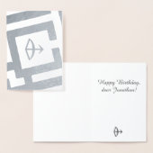 サイン占星術の射手座シルバーカスタム文字 箔カード (ディスプレー)