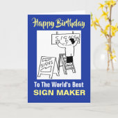 サイン最高のライターまたはサインメーカー カード (黄色い花)