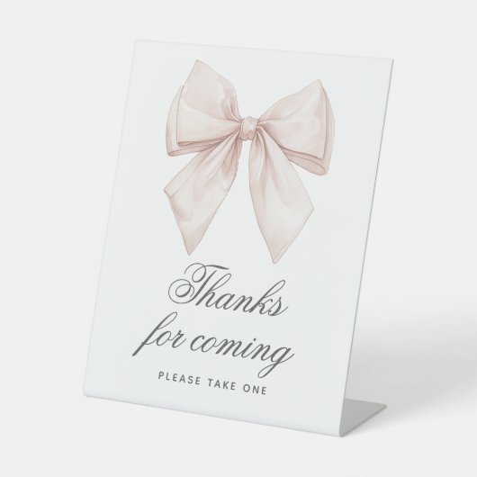 サイン用の白い感謝していボーシ来ャワー 台座サイン (正面)