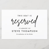 サイン結婚の記憶のミニマルな席 (正面)