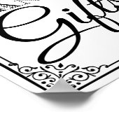 サイン結婚カードとギフトテーブル ポスター (角)