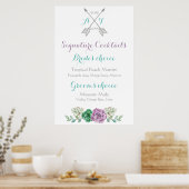 サイン結婚シグネチャーカクテル ポスター (キッチン)