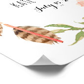 サイン結婚，歓迎，シャワー，ポスター，バナー ポスター (角)