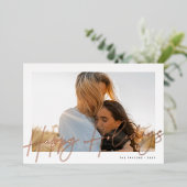 サイン |ハッピーホリデー横の写真 箔シーズンカード (立ち正面)