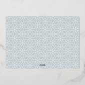 サイン |ハッピーホリデー横の写真 箔シーズンカード (裏面)