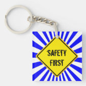サイン、安全第一 キーホルダー (正面)
