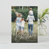 サイン | Merry Christmas Vertical Photo シーズンカード (スタンド正面)