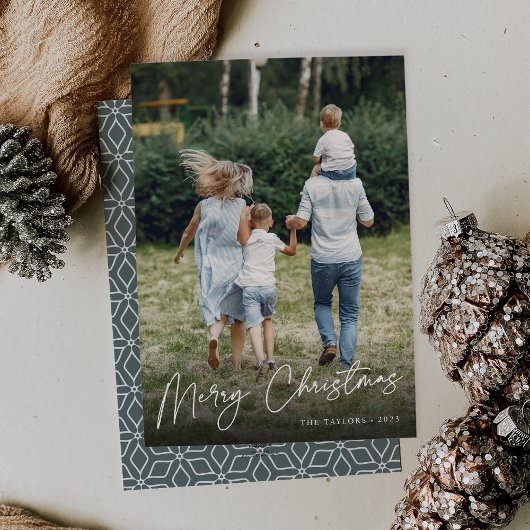 サイン | Merry Christmas Vertical Photo シーズンカード