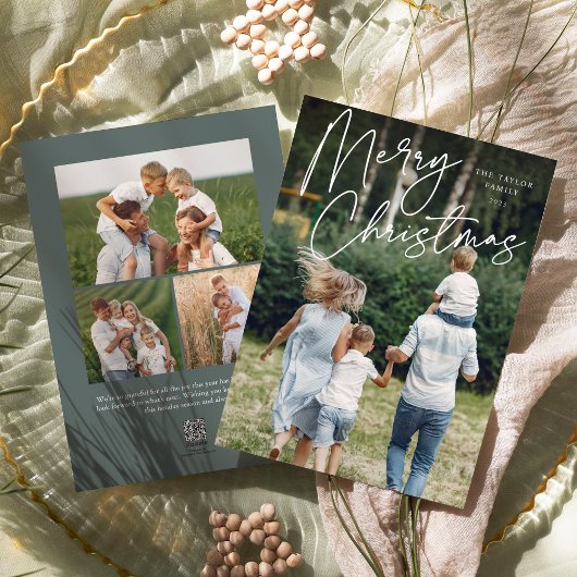 サイン | Merry Christmas Vertical Photo シーズンカード