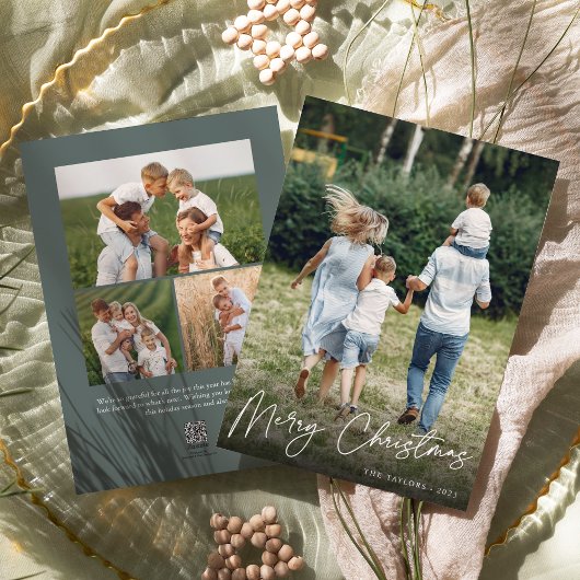 サイン | Merry Christmas Vertical Photo シーズンカード