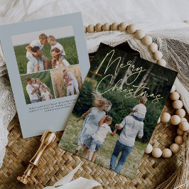サイン | Merry Christmas Vertical Photo 箔シーズンカード