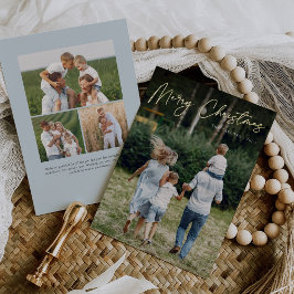 サイン | Merry Christmas Vertical Photo 箔シーズンカード