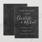 サイン Wedding 黒板 Save the Date カード (正面/裏面)