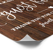 サインourゲストボードウェスタンブライダル結婚ズサイン ポスター (角)