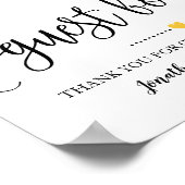 サインourゲストボードウェディングシャワーひまわりサイン ポスター (角)