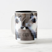 サイームズキャットマグ ツートーンマグカップ (正面左)