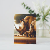 サイ威厳のあるノスクエンチ渇き ポストカード (スタンド正面)